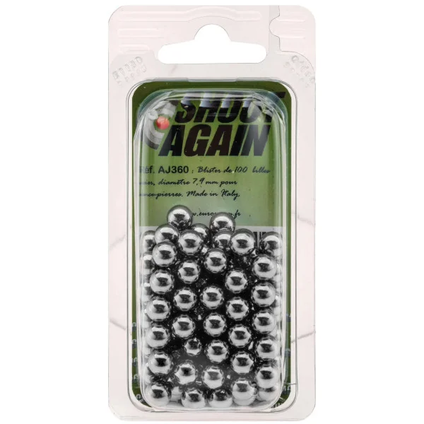 Shoot Again 100 billes Acier - 7,9 mm.