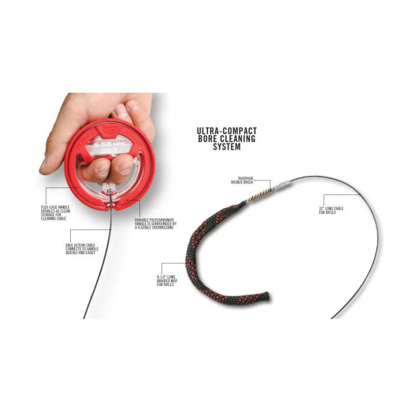 REAL AVID AVBB223 Bore Boss® Nettoyeur de corde pour calibre .223R./5.56mm  Chez DEVILLE ARMORY. Votre armurerie en ligne.
