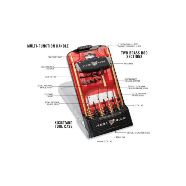 Kit de nettoyage pour arme de poing REAL AVID AVGBPRO-P Gun Boss® Pro