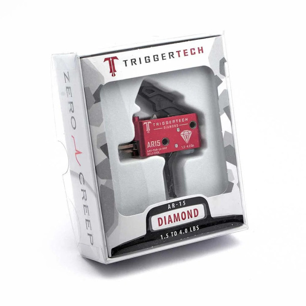 TriggerTech AR15 Diamant Plat Noir  Chez DEVILLE ARMORY. Votre armurerie en ligne.