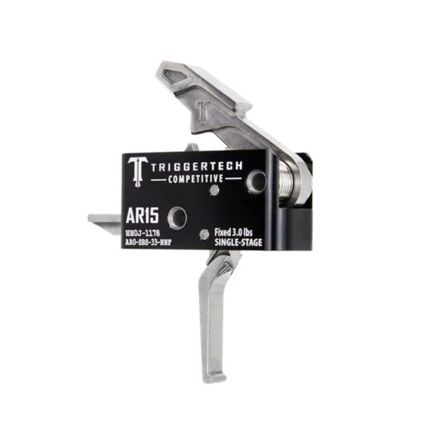 TriggerTech AR15 1-Stage Compétitif Noir Plat  Chez DEVILLE ARMORY. Votre armurerie en ligne.