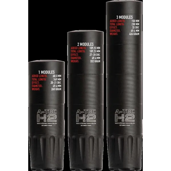 Modérateur A-TEC H2-3 .30 (.308) M14 x 1