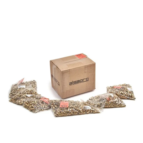 PACK: Alsa Pro Bullets 9mm / .355 - 115gr. FMJ RN - 2500 pcs./Box (82-490115 X 5))