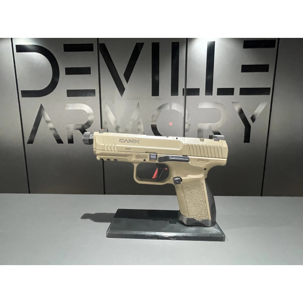 Pistolet CANIK TP-9 ELITE COMBAT FDE 9X19  Chez DEVILLE ARMORY. Votre armurerie en ligne.