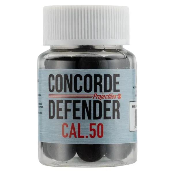 Concorde Defender Cal. 50 - Billes de Défense caoutchouc -Pot de 30 billes