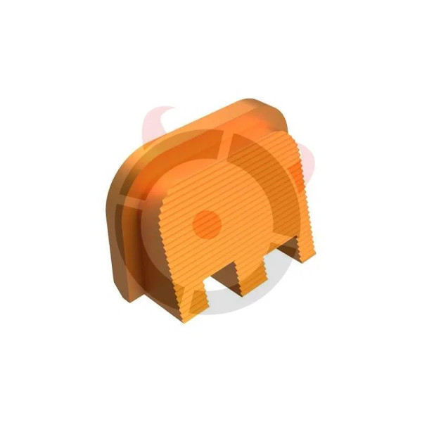 SLIDE COVER GROOVED P-10 ALU Orange  Chez DEVILLE ARMORY. Votre armurerie en ligne.