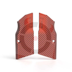 GRIPS KMR L DOTMATRIX SHORT Rouge  Chez DEVILLE ARMORY. Votre armurerie en ligne.