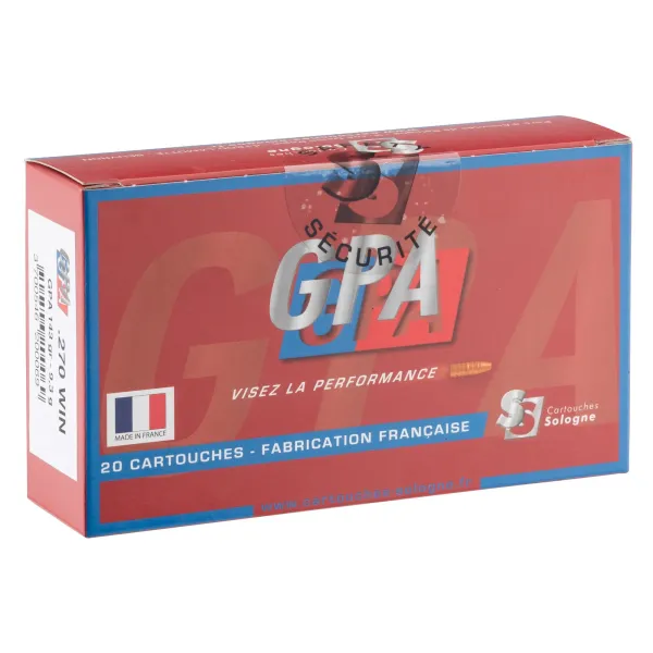 Cartouches à percussion centrale Sologne .270 Win à balle GPA