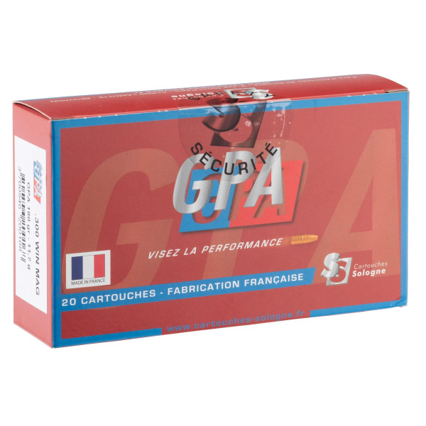 Cartouches à percussion centrale Sologne .300 Win Mag à balle GPA  Chez DEVILLE ARMORY. Votre armurerie en ligne.