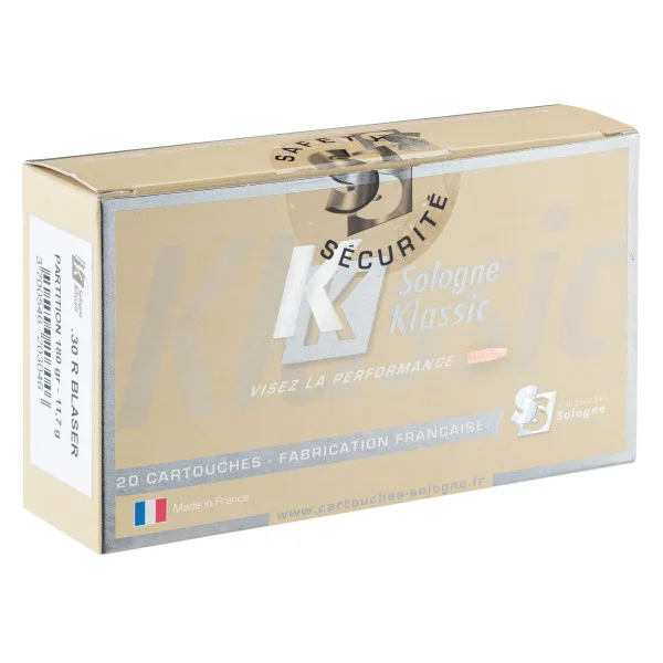 Cartouches à percussion centrale Sologne 30R Blaser