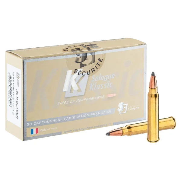 Cartouches à percussion centrale Sologne 30R Blaser
