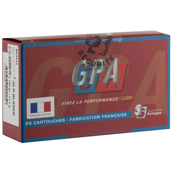 Cartouches à percussion centrale Sologne GPA 30R Blaser