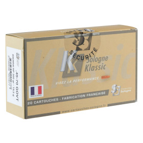 Cartouches à percussion centrale sologne 45/70 Governement  Chez DEVILLE ARMORY. Votre armurerie en ligne.