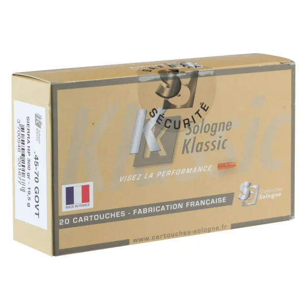 Cartouches à percussion centrale sologne 45/70 Governement