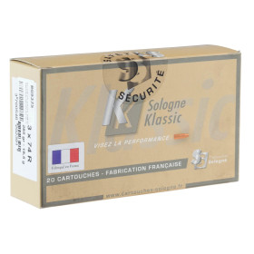 Cartouches à percussion centrale Sologne 9.3 x 74 R  Chez DEVILLE ARMORY. Votre armurerie en ligne.