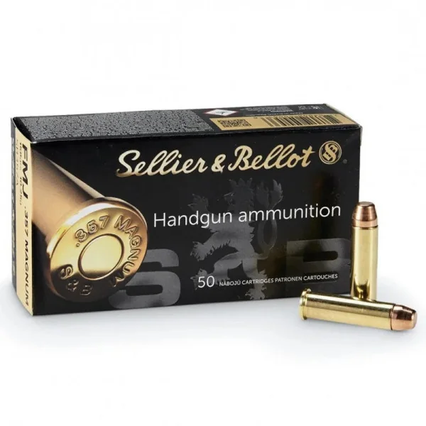Sellier Bellot 50 Cartouches S&B 357 MAG FMJ 158gn