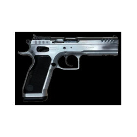 Pistolet TANFOGLIO STOCK III SPECIAL CHROME CAL. 45ACP  Chez DEVILLE ARMORY. Votre armurerie en ligne.