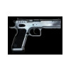 Pistolet TANFOGLIO STOCK III SPECIAL CHROME CAL. 45ACP  Chez DEVILLE ARMORY. Votre armurerie en ligne.