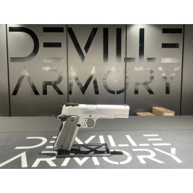 Pistolet Tanfoglio Witness 1911 Custom Chrome 9X19  Chez DEVILLE ARMORY. Votre armurerie en ligne.