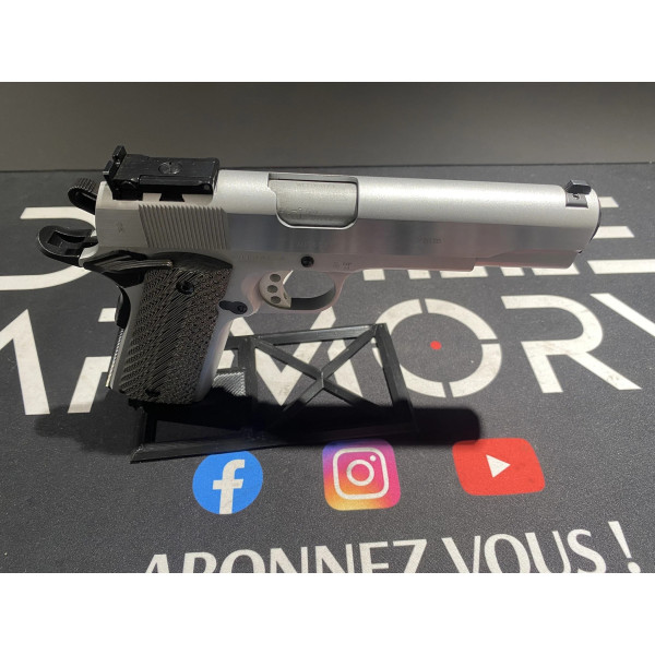 Pistolet Tanfoglio Witness 1911 Custom Chrome 9X19  Chez DEVILLE ARMORY. Votre armurerie en ligne.