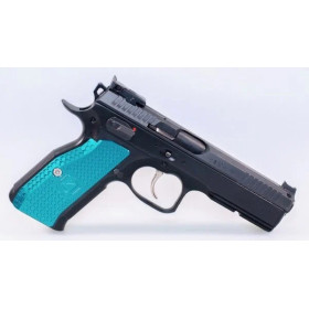 Grips épais M-ARMS Monarch 1 CZ 75 & SHADOW 1/2 Vert pétrol  Chez DEVILLE ARMORY. Votre armurerie en ligne.