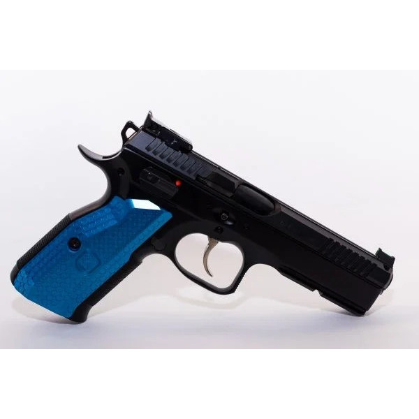 Grips M-ARMS Monarch 2 pour CZ SHADOW 2 Bleu  Chez DEVILLE ARMORY. Votre armurerie en ligne.