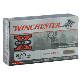  Cartouches Winchester Cal. 270 win  Chez DEVILLE ARMORY. Votre armurerie en ligne.