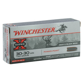  Cartouches Winchester Cal. 30-30 win  Chez DEVILLE ARMORY. Votre armurerie en ligne.