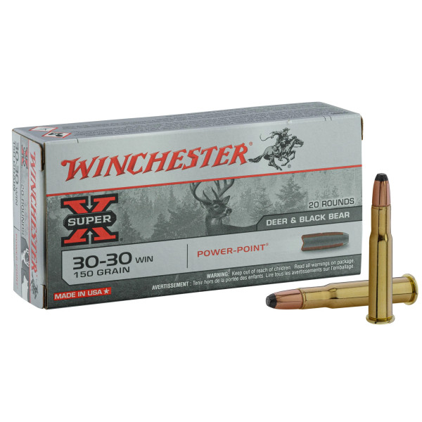 Cartouches Winchester Cal. 30-30 win Power Point 150gr  Chez DEVILLE ARMORY. Votre armurerie en ligne.