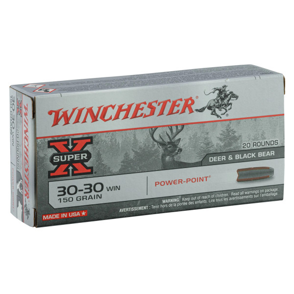 Cartouches Winchester Cal. 30-30 win Power Point 150gr  Chez DEVILLE ARMORY. Votre armurerie en ligne.