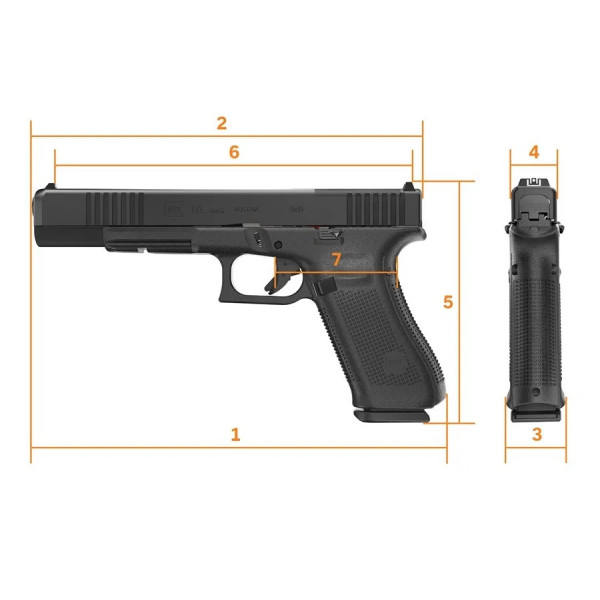 Pistolet GLOCK 17L Gen5 MOS FIN DE SERIE  Chez DEVILLE ARMORY. Votre armurerie en ligne.