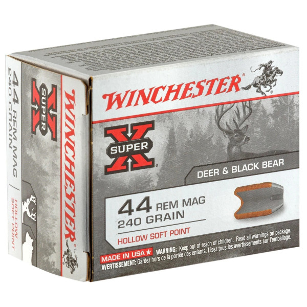 20 Cartouches Winchester 44 Rem Mag  Chez DEVILLE ARMORY. Votre armurerie en ligne.