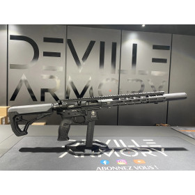 CARABINE ADC AR9 SILENCE CAL. 9X19 NOIR 9.5" GARDE MAIN 12" AVEC A-TEC PMM6 1/2X28  Chez DEVILLE ARMORY. Votre armurerie en lign