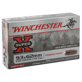 Balle power point super x - 9.3x62  Chez DEVILLE ARMORY. Votre armurerie en ligne.