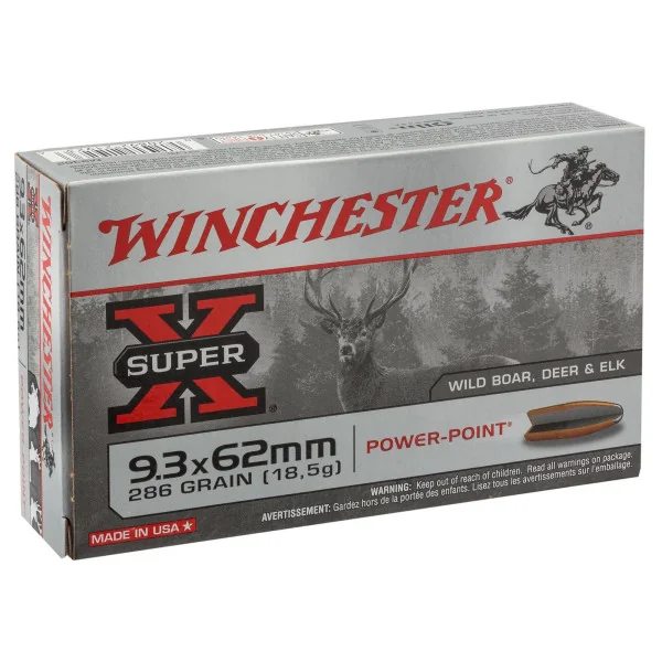 Winchester Balle power point super x - 9.3x62