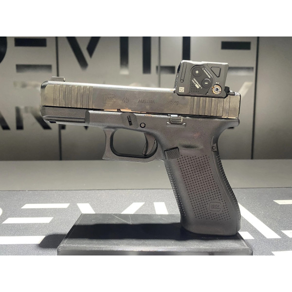 Pistolet Glock 45 Gen5 FS A-Cut Combo Aimpoint COA 9x19  Chez DEVILLE ARMORY. Votre armurerie en ligne.