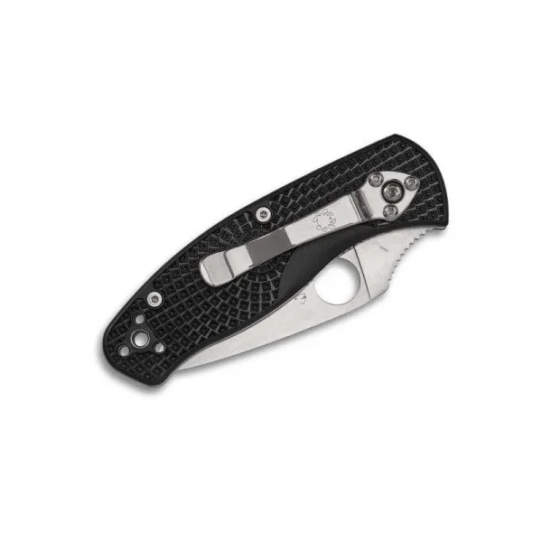 COUTEAU SPYDERCO PERSISTENCE NOIR SEMI-DENTEE