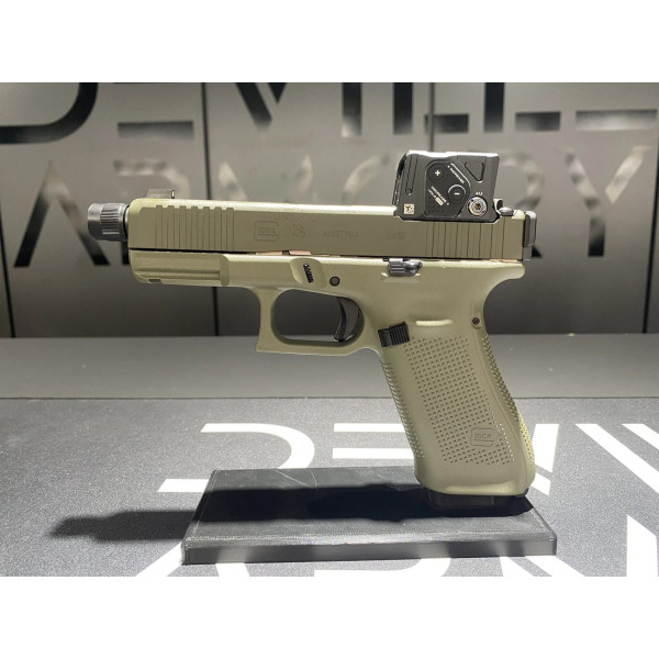Pistolet GLOCK 45 HUNTER EDITION A-CUT FILETE COMBO AIMPOINT COA  Chez DEVILLE ARMORY. Votre armurerie en ligne.