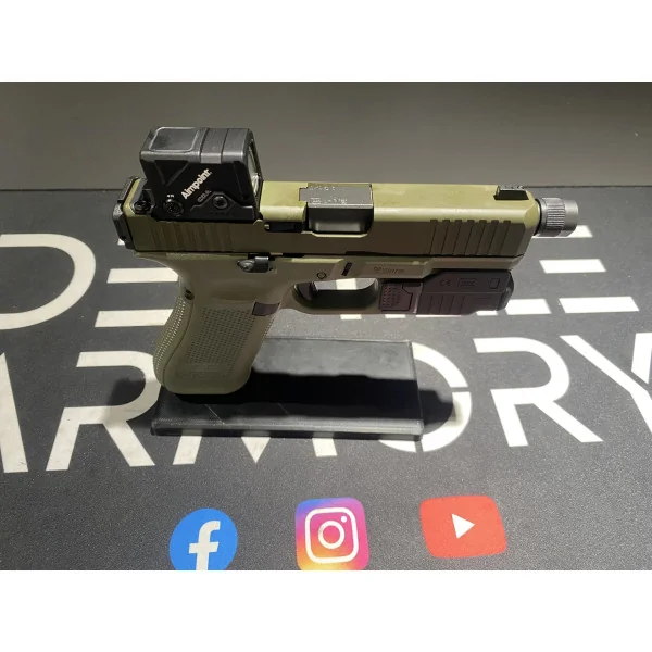 Pistolet Glock 45 Hunter Edition A-CUT Fileté Combo Aimpoint + GTL II