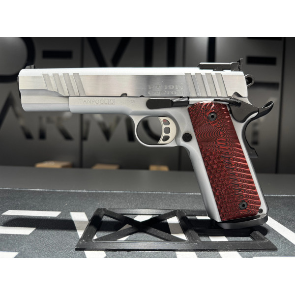 Pistolet Tanfoglio FT 1911 Custom Chrome 9X19  Chez DEVILLE ARMORY. Votre armurerie en ligne.