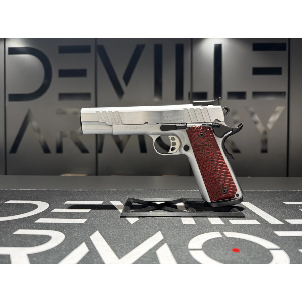 Pistolet Tanfoglio FT 1911 Custom Chrome 9X19  Chez DEVILLE ARMORY. Votre armurerie en ligne.