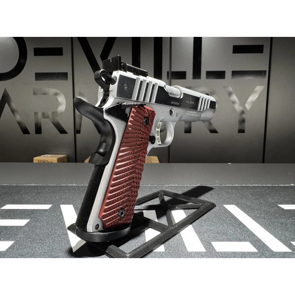 Pistolet Tanfoglio FT 1911 Custom Chrome 9X19  Chez DEVILLE ARMORY. Votre armurerie en ligne.