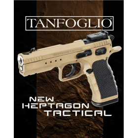 Pistolet TANFOGLIO HEPTAGON TACTICAL 9X19 OR  Chez DEVILLE ARMORY. Votre armurerie en ligne.