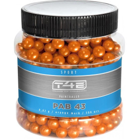 BILLES PAINTBALL BIO ORANGE CAL 43 SPORT PAB 43 X500  Chez DEVILLE ARMORY. Votre armurerie en ligne.