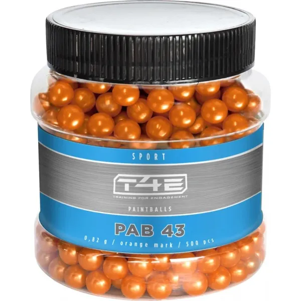 T4E BILLES PAINTBALL BIO ORANGE CAL 43 SPORT PAB 43 X500