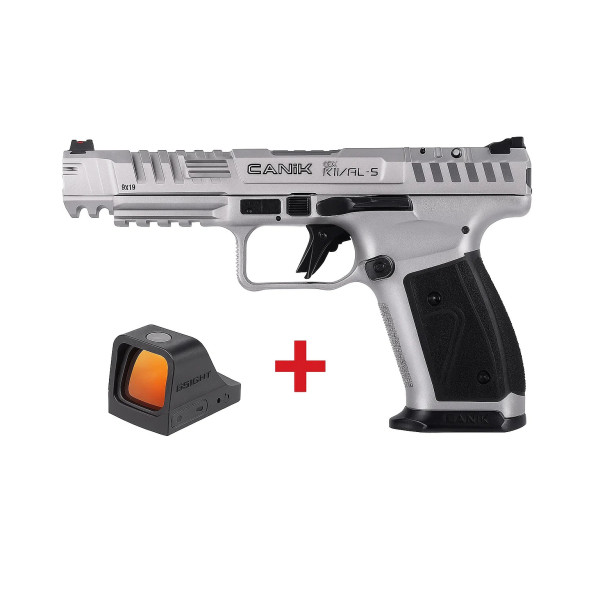 Pack CANIK RIVAL-S CHROME + OSIGHTX  Chez DEVILLE ARMORY. Votre armurerie en ligne.