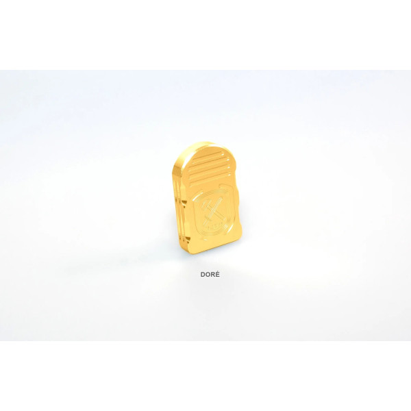 Talon de chargeur +1 M-ARMS STD Rétro Type CZ SHADOW Doré  Chez DEVILLE ARMORY. Votre armurerie en ligne.