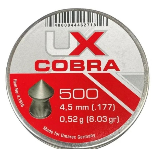 PLOMB MOSQUITO UMAREX POINTU CAL 4.5 0.50G BTE x500  Chez DEVILLE ARMORY. Votre armurerie en ligne.