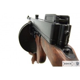 Réplique décorative Denix de la mitraillette Thomson M1928 - Chargeur camembert  Chez DEVILLE ARMORY. Votre armurerie en ligne.