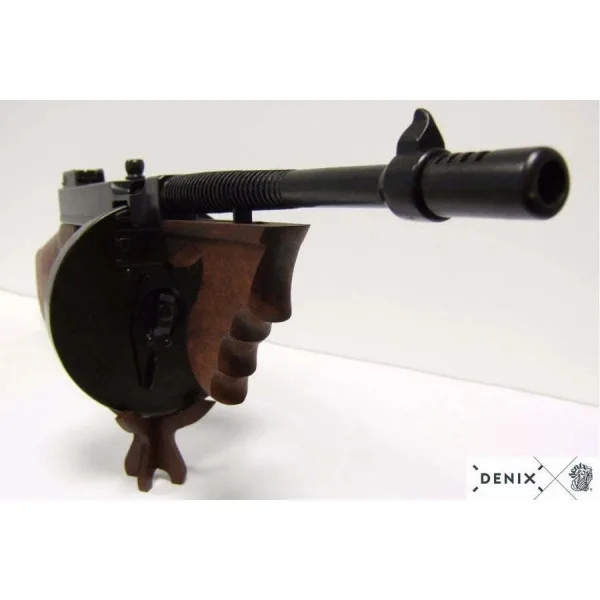 Réplique décorative Denix de la mitraillette Thomson M1928 - Chargeur camembert